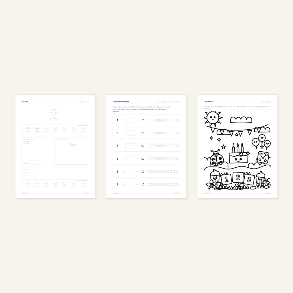 Numbers 1–20: Count, Trace & Colour — Toddler Tier