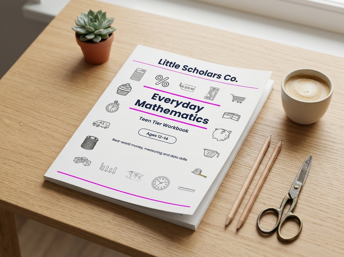 Everyday Mathematics (Teen Tier Workbook) — desk mockup