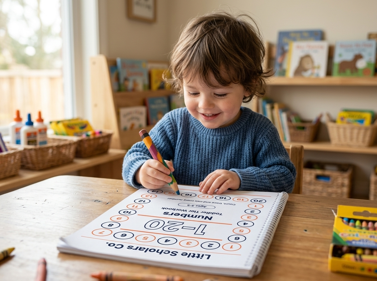 Numbers 1–20: Count, Trace & Colour — Toddler Tier